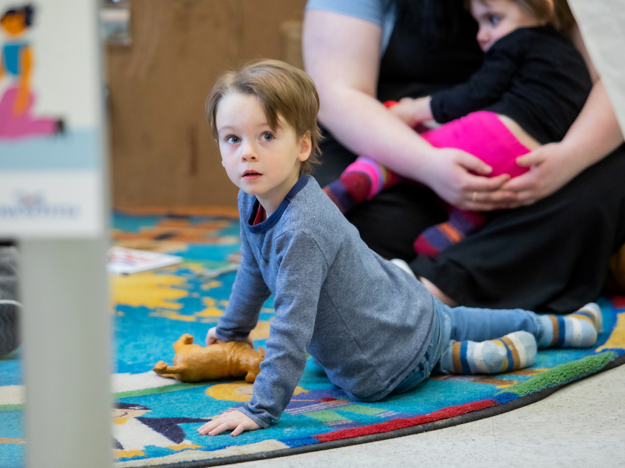Photo of a child at a child-care centre