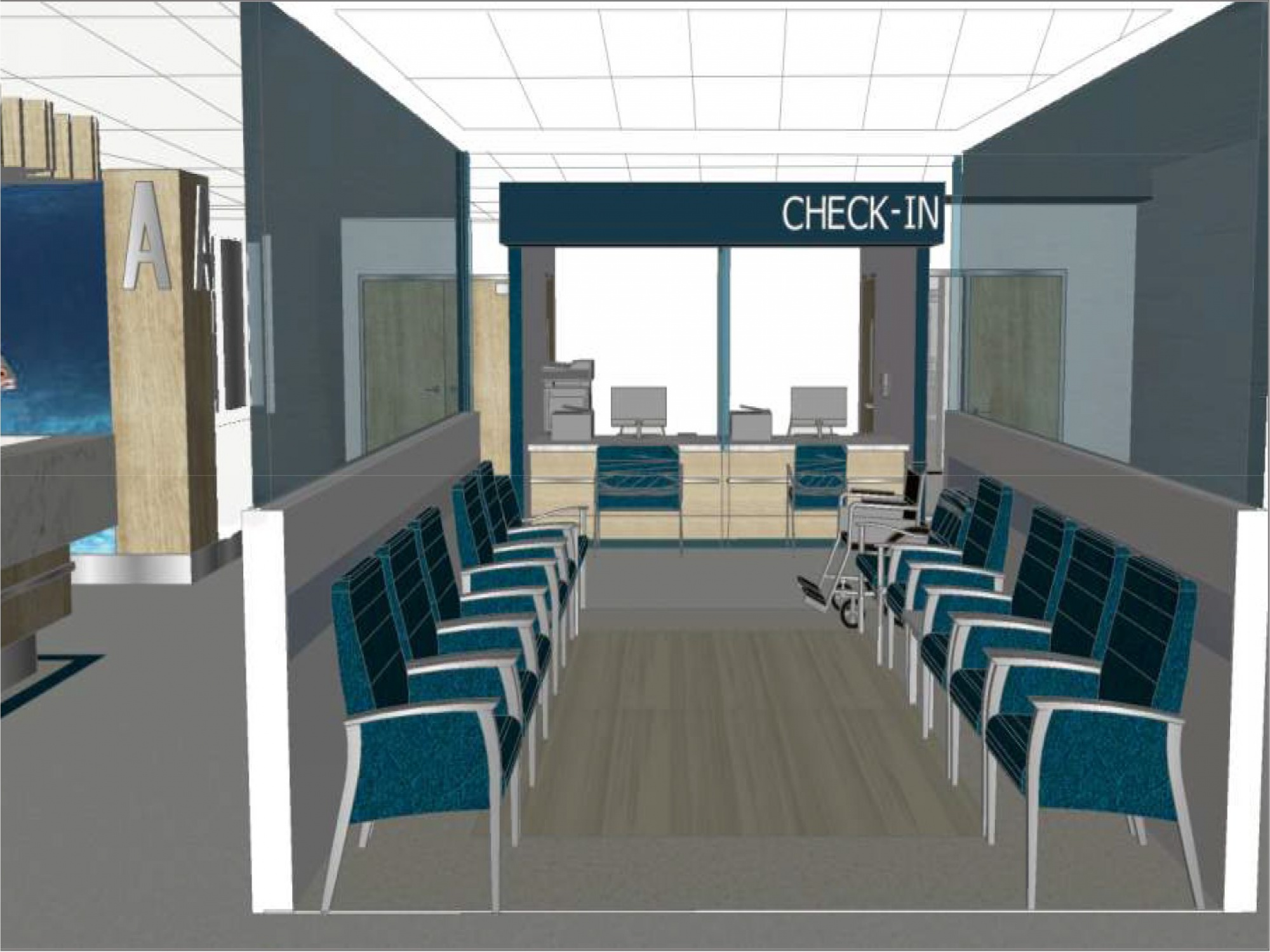 Rendering of new Yarmouth Regional Hospital emergency department triage area