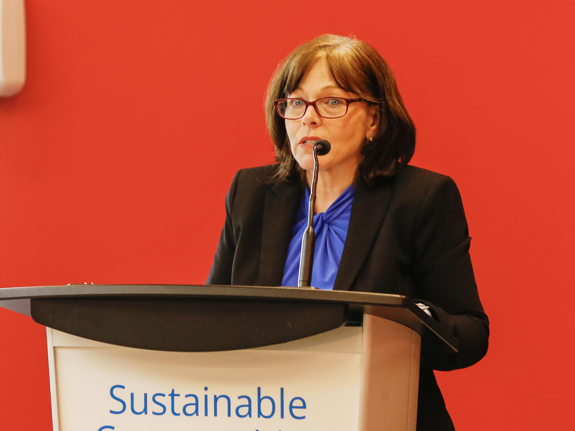 Juanita Spencer, CEO, Nova Scotia Federation of Municipalities, at SCCF announcement