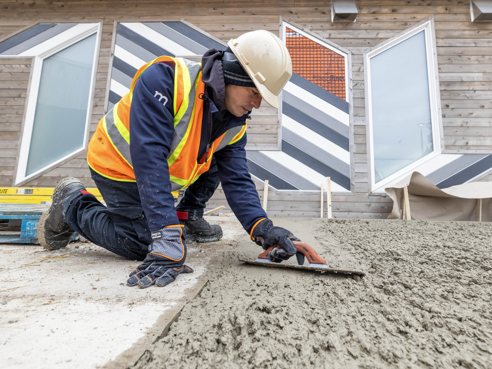 Construction worker on Nova Scotia job site