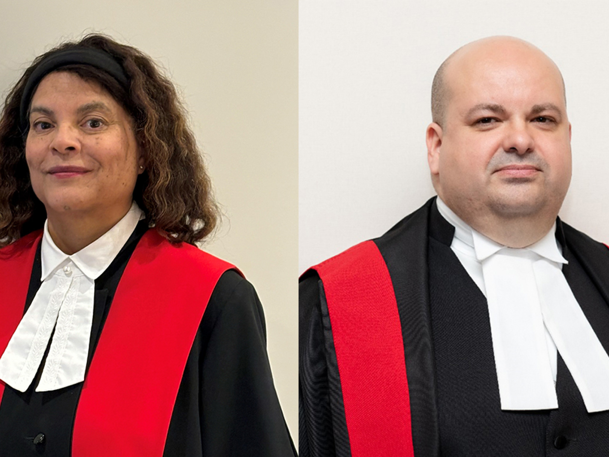 Photo of Newly appointed Judge Shane Russell and Judge Ronda van der Hoek. (Executive Office of the Nova Scotia Judiciary)