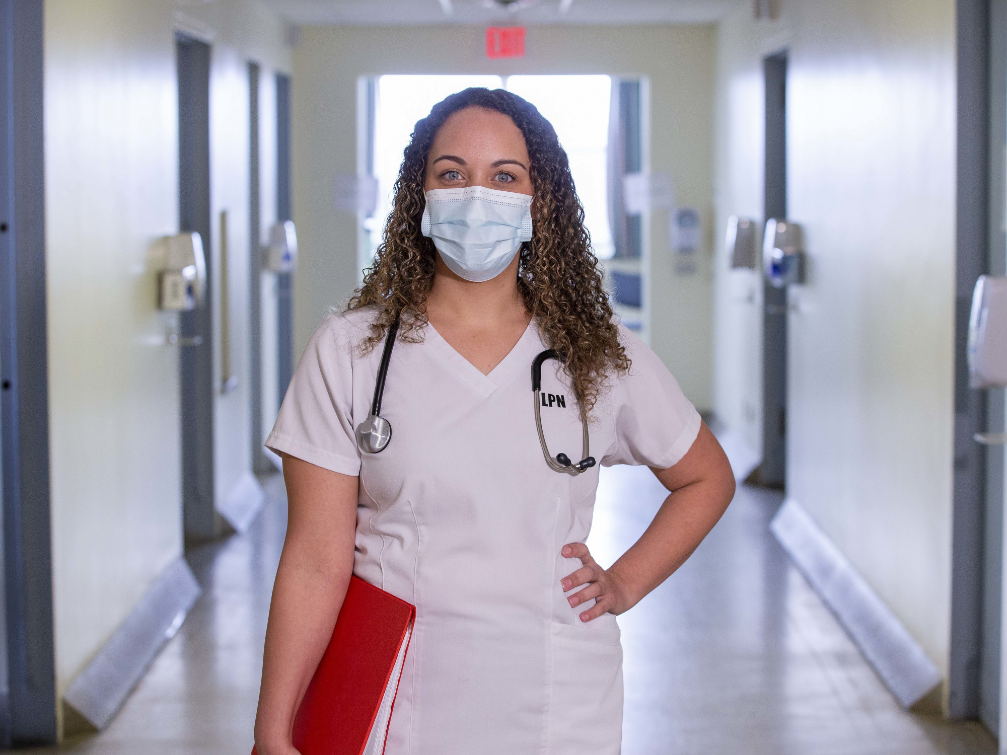 A licensed practical nurse at work in a Nova Scotia hospital