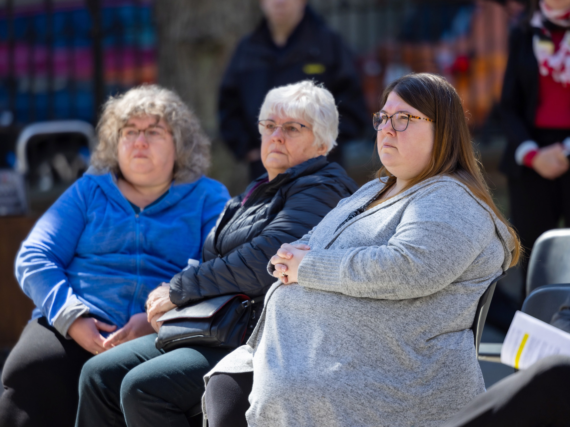 Ron Beck’s family from left to right: daughter Deanna, wife Barbara, and daughter, Nicki. The Beck family sat together at the Day of Mourning ceremony where Nicki shared stories of her father and the devastating loss to her family when Ron died at work on April 25, 2004.