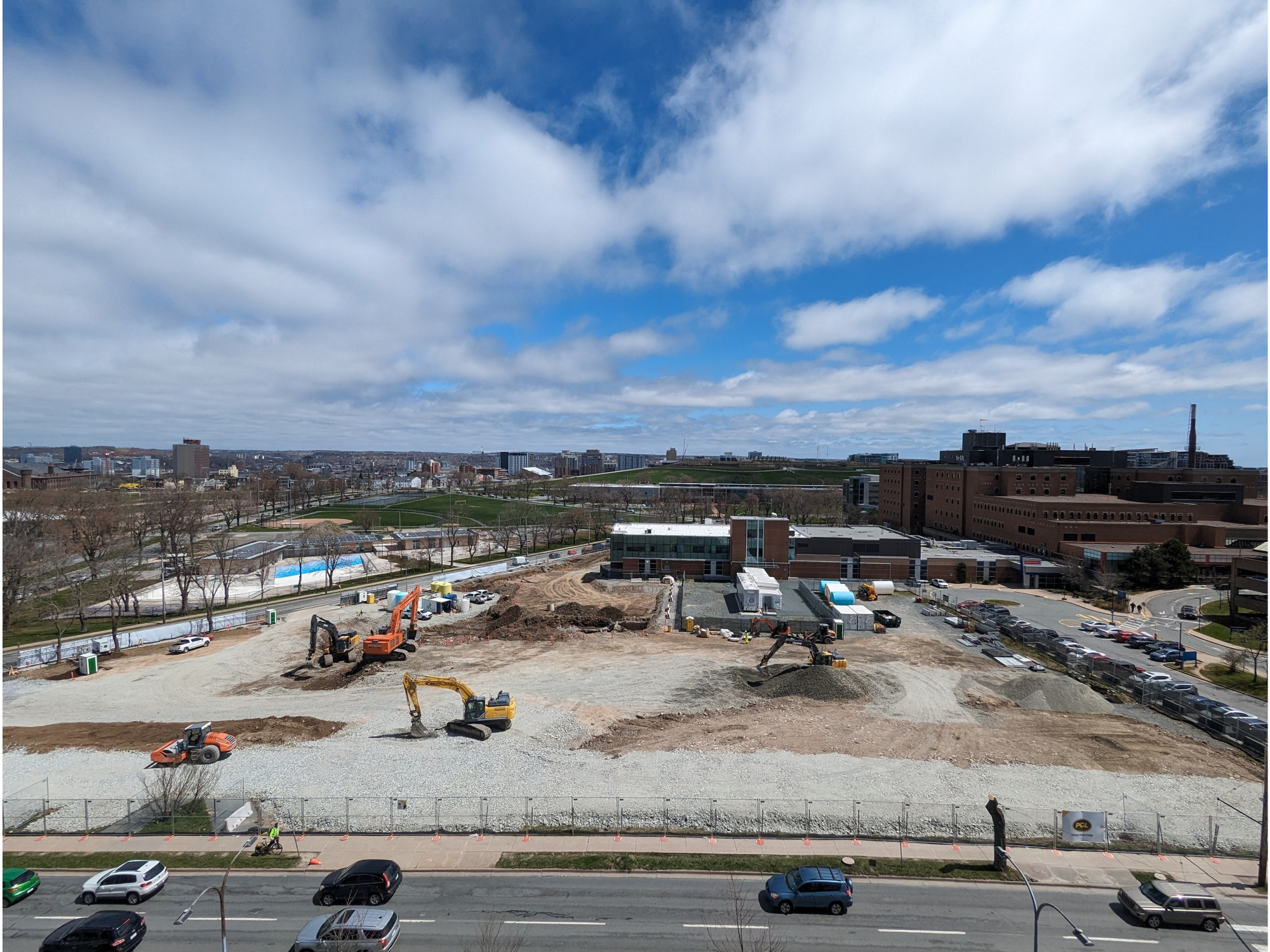 Aerial photo of QEII Halifax Infirmary construction site
