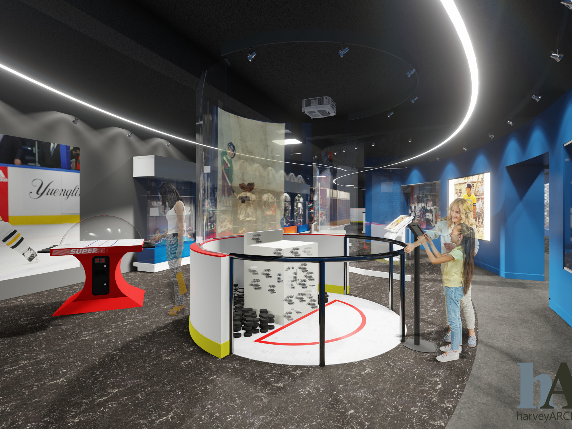 Rendering of the Sidney Crosby exhibit at the Nova Scotia Sport Hall of Fame