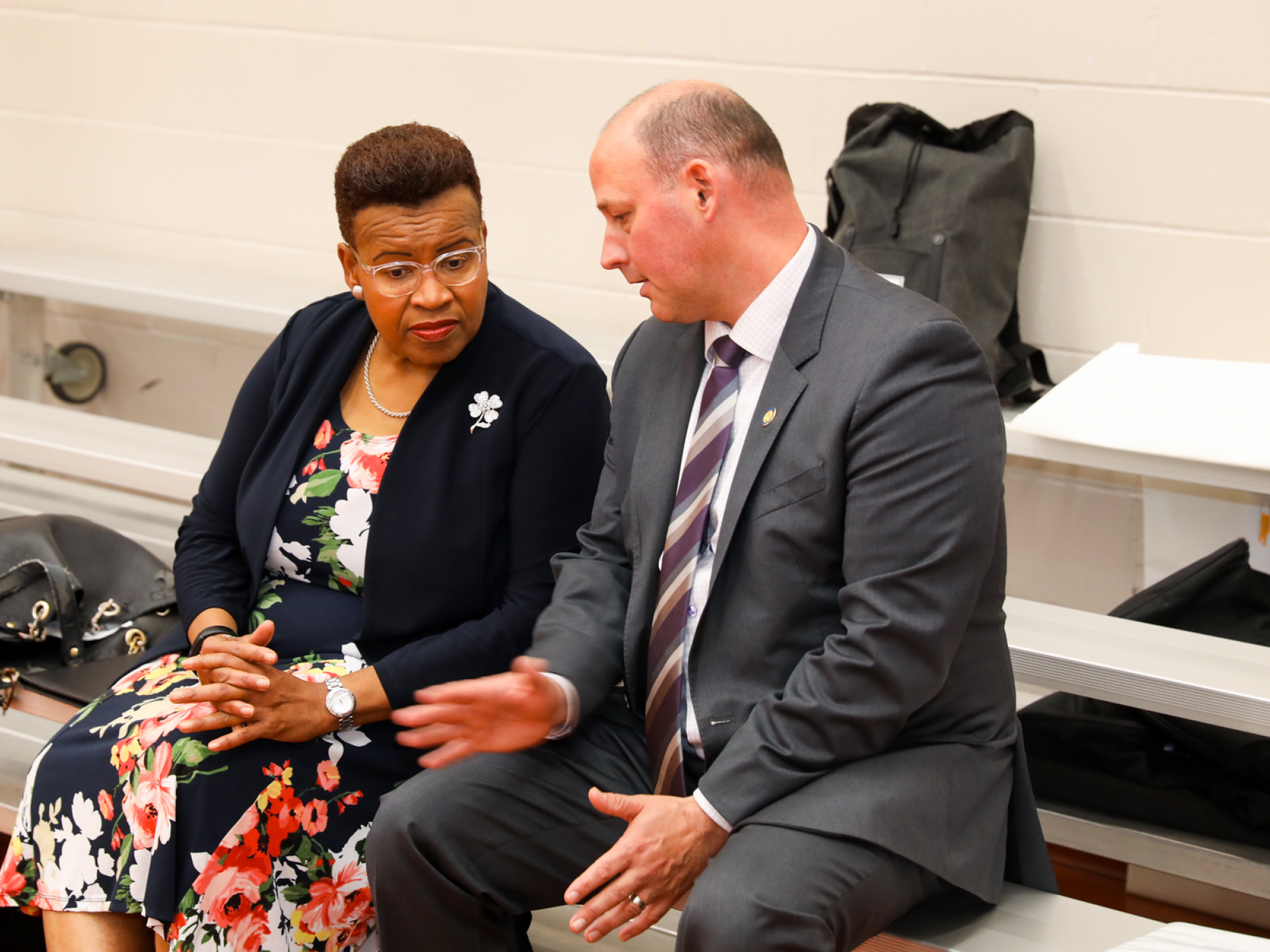 African Nova Scotian Affairs Minister Twila Grosse, MLA for Preston, and Environment and Climate Change Minister Timothy Halman at the announcement. (Communications Nova Scotia)