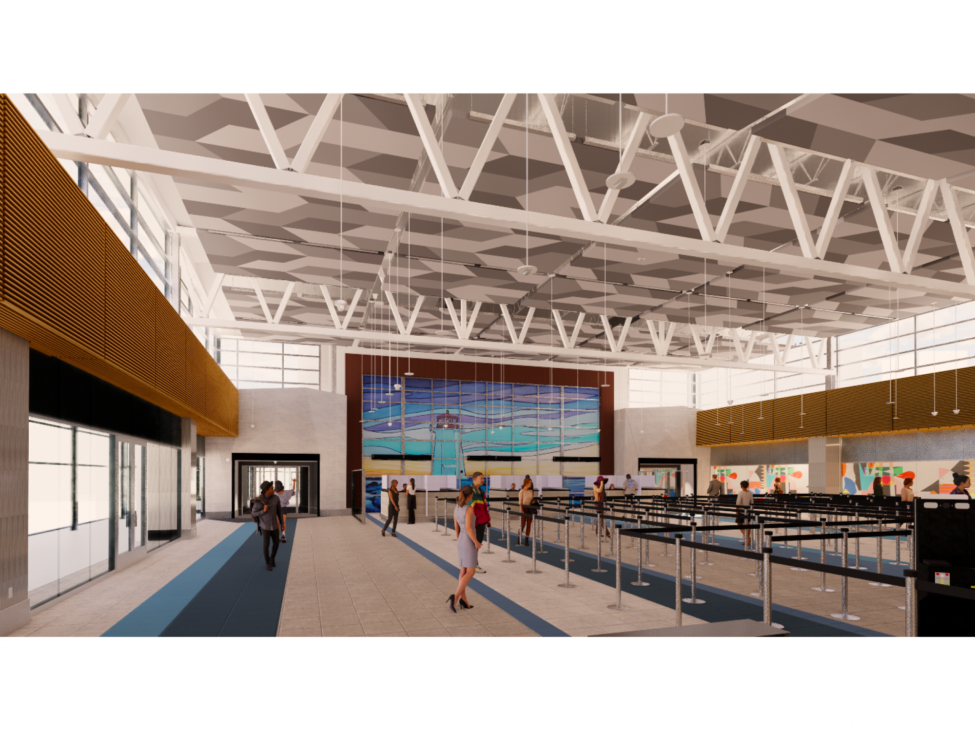 Rendering of international connections facility at Halifax Stanfield International Airport