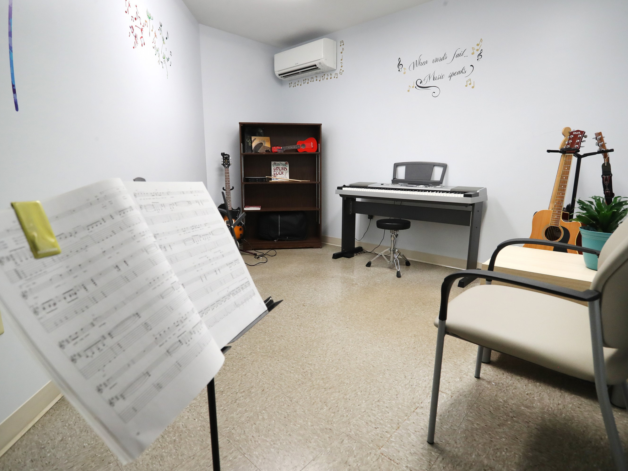 The music room at the new day hospital in Kentville. (Communications Nova Scotia)