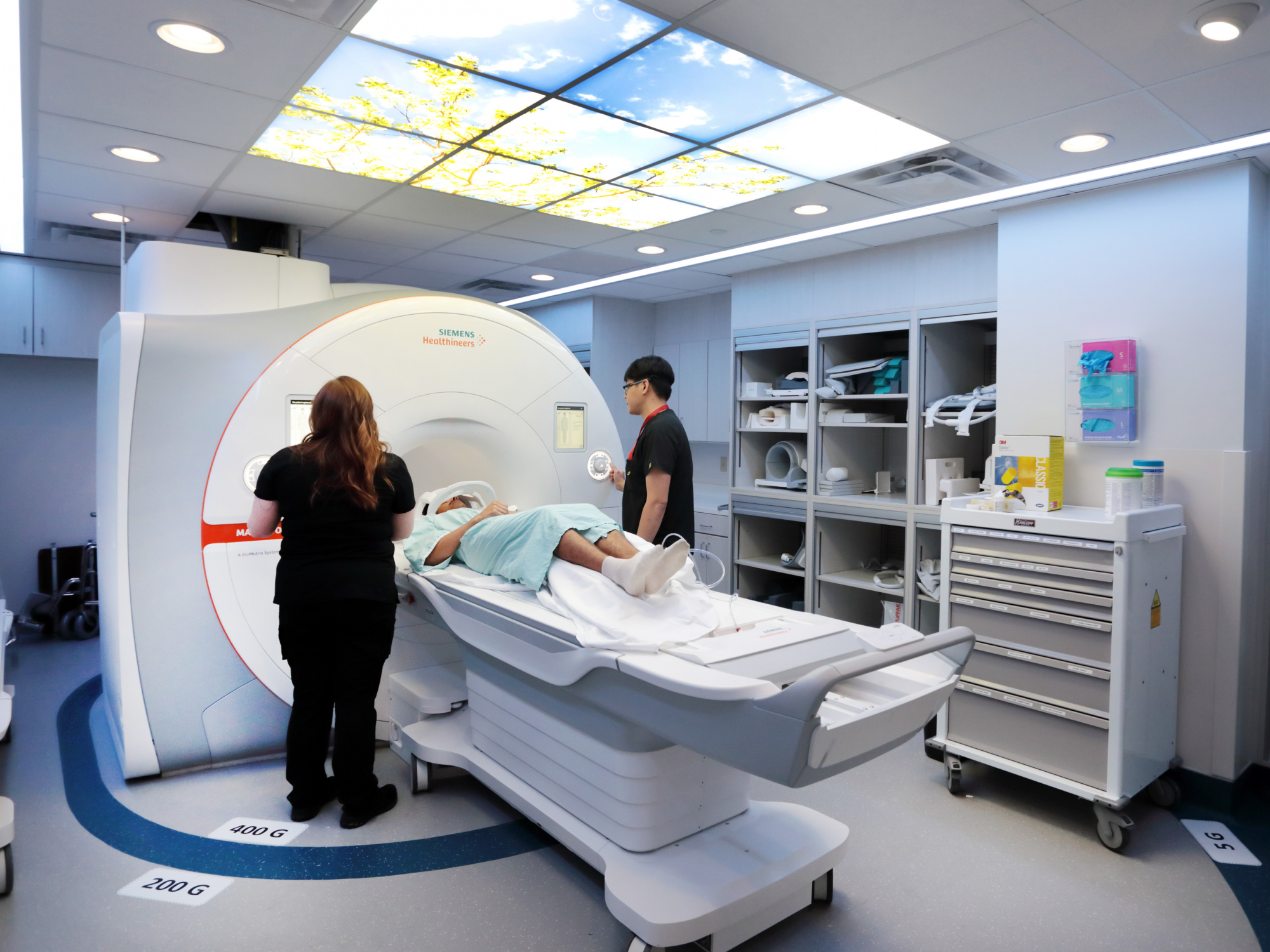 patient entering MRI scanner