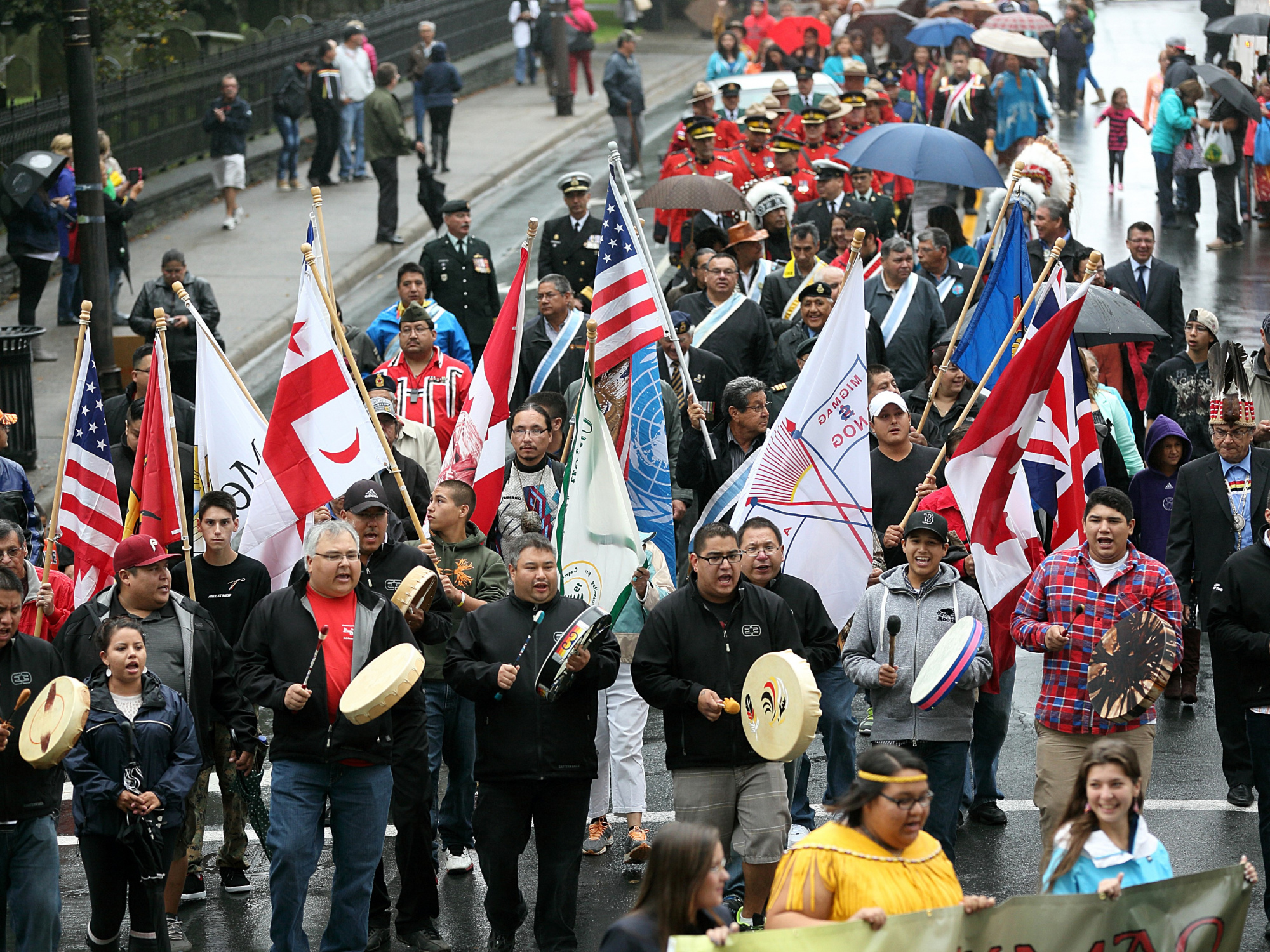 Photo of people in a Treaty Day parade