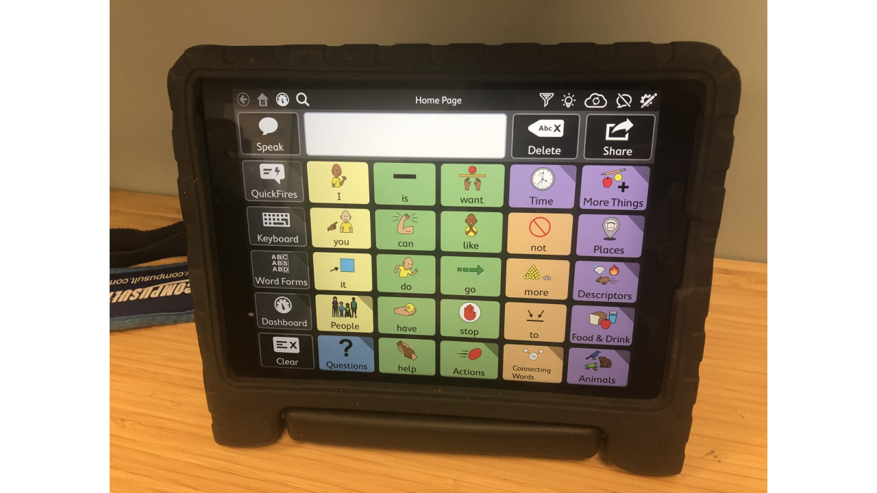 Photo of a learning tablet used by autistic children