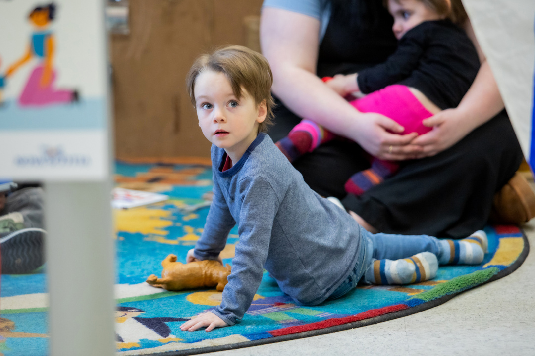 Photo of a child at a child-care centre