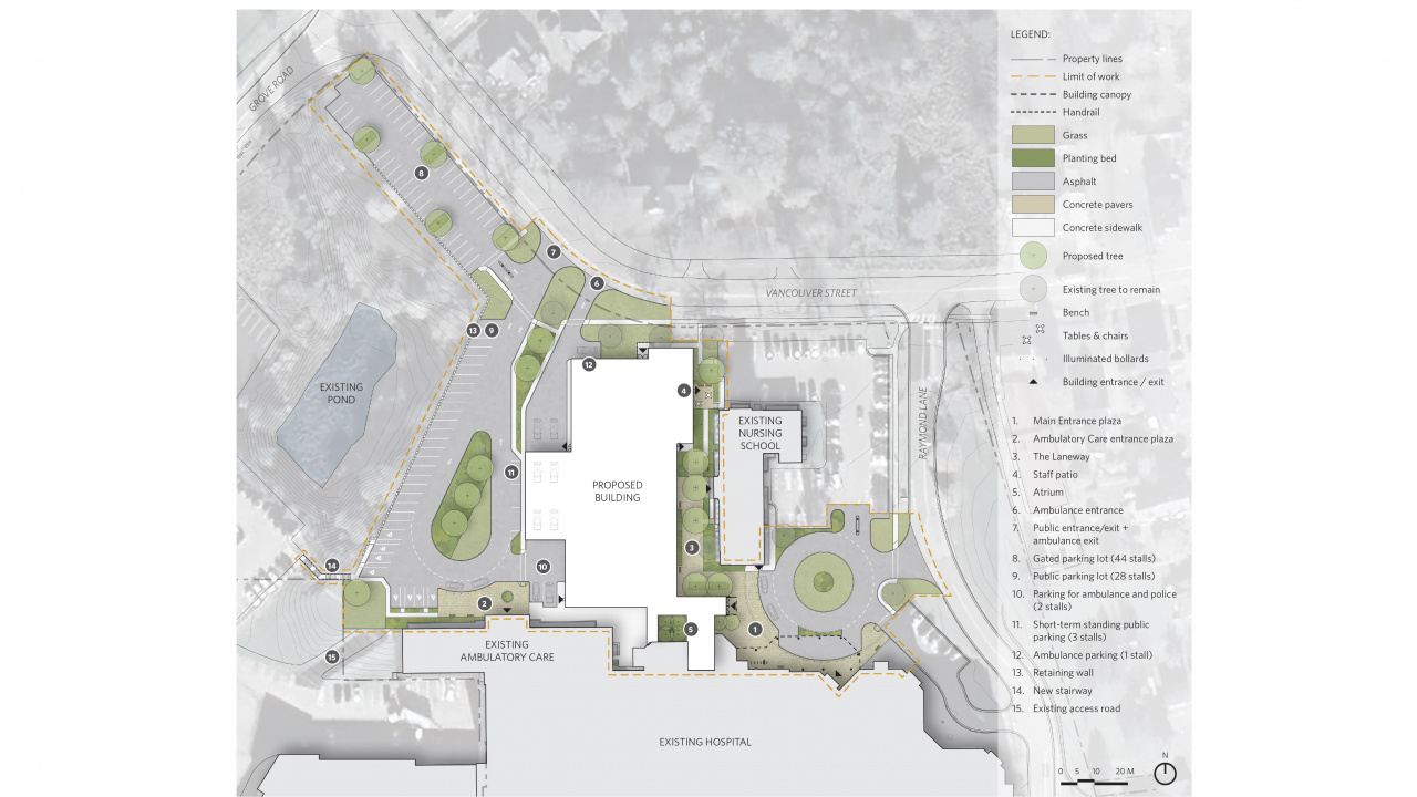 Site plan for the new Yarmouth Regional Hospital emergency department