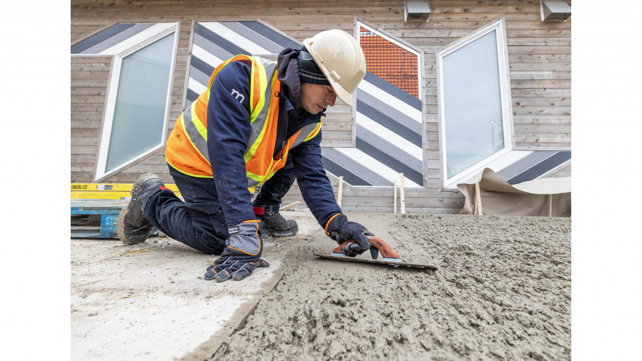 Construction worker on Nova Scotia job site