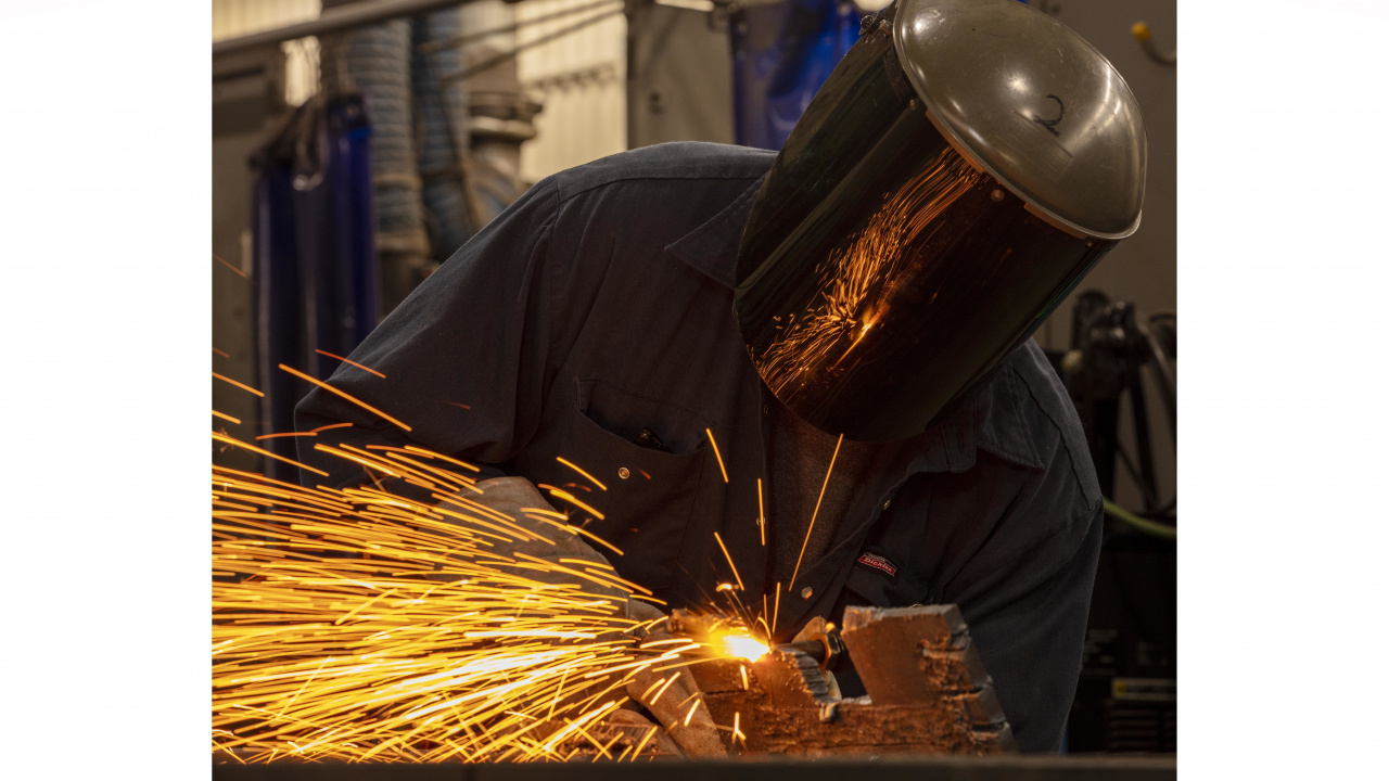 a welder at work