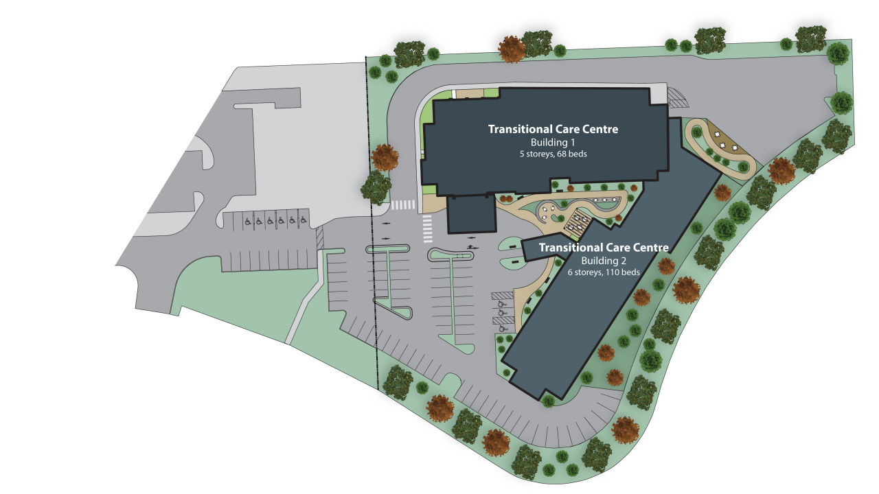 Floor plan of new Transitional Care Centre