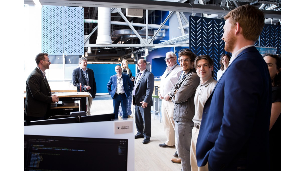 Photo of Timothy Halman, Minister of Environment and Climate Change tours the PIER with funding recipients