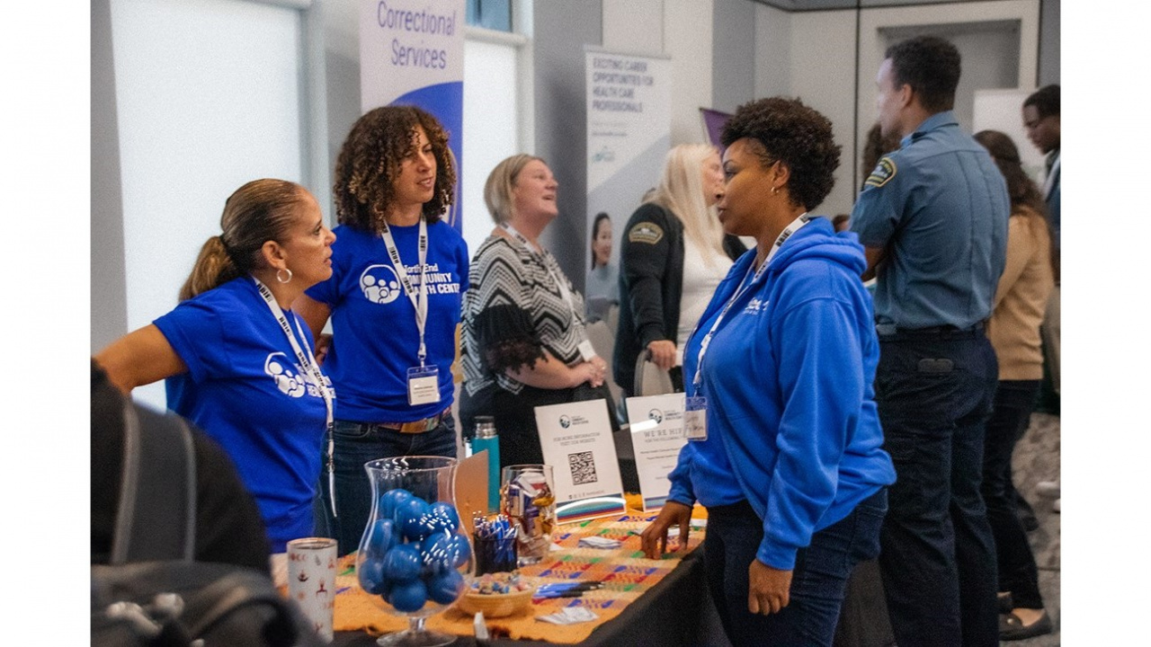 Photo - Community outreach is a big part of the North End Community Health Centre’s work, including attending local career fairs like this one to promote job opportunities