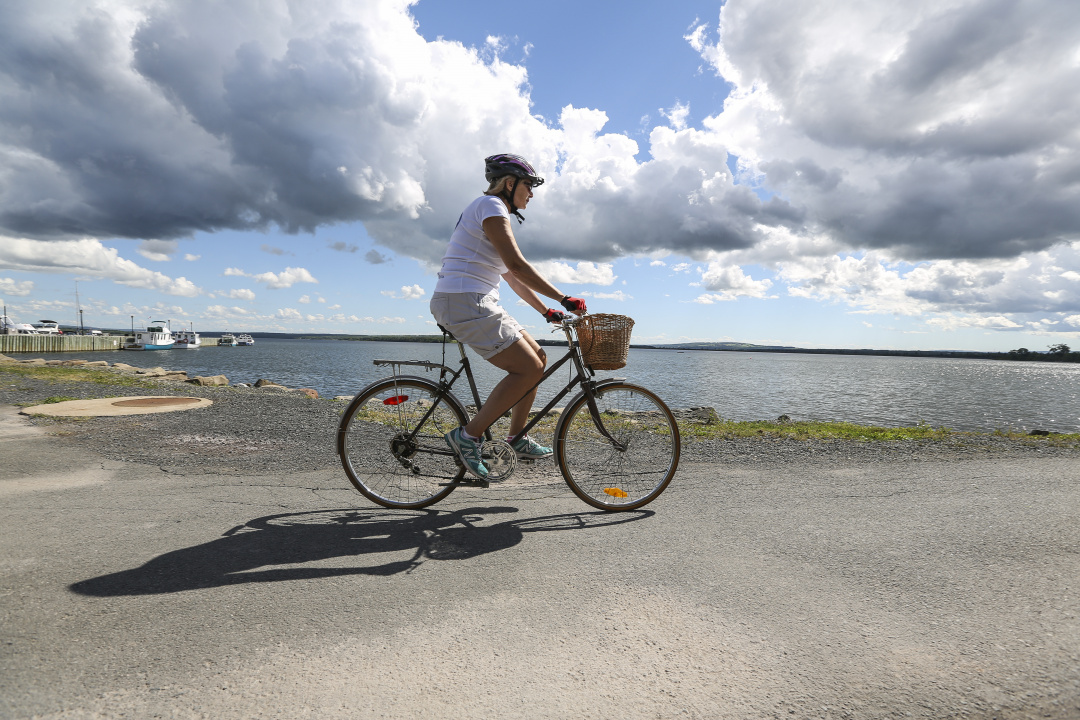 Photo of a someone bicycling