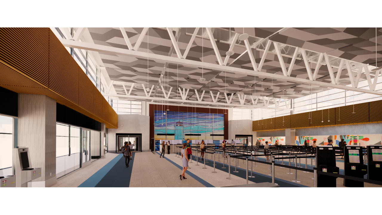 Rendering of international connections facility at Halifax Stanfield International Airport