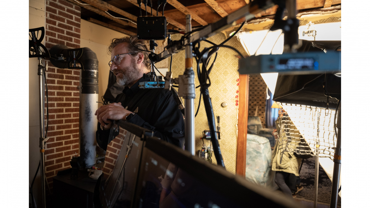 Photo of a director on set