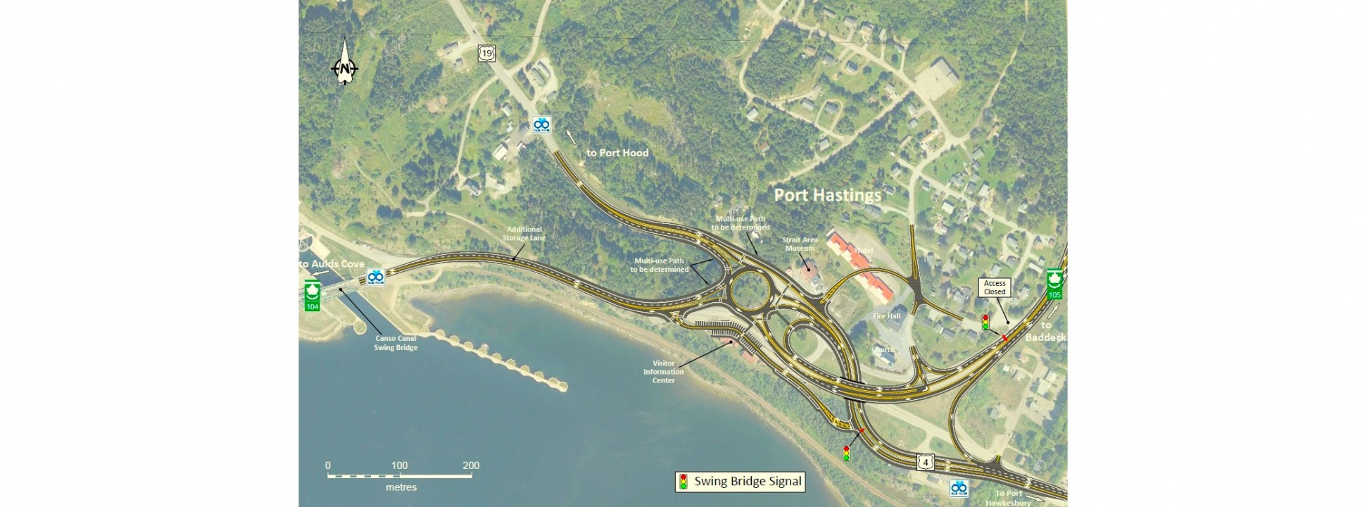 Map of Port Hastings route design