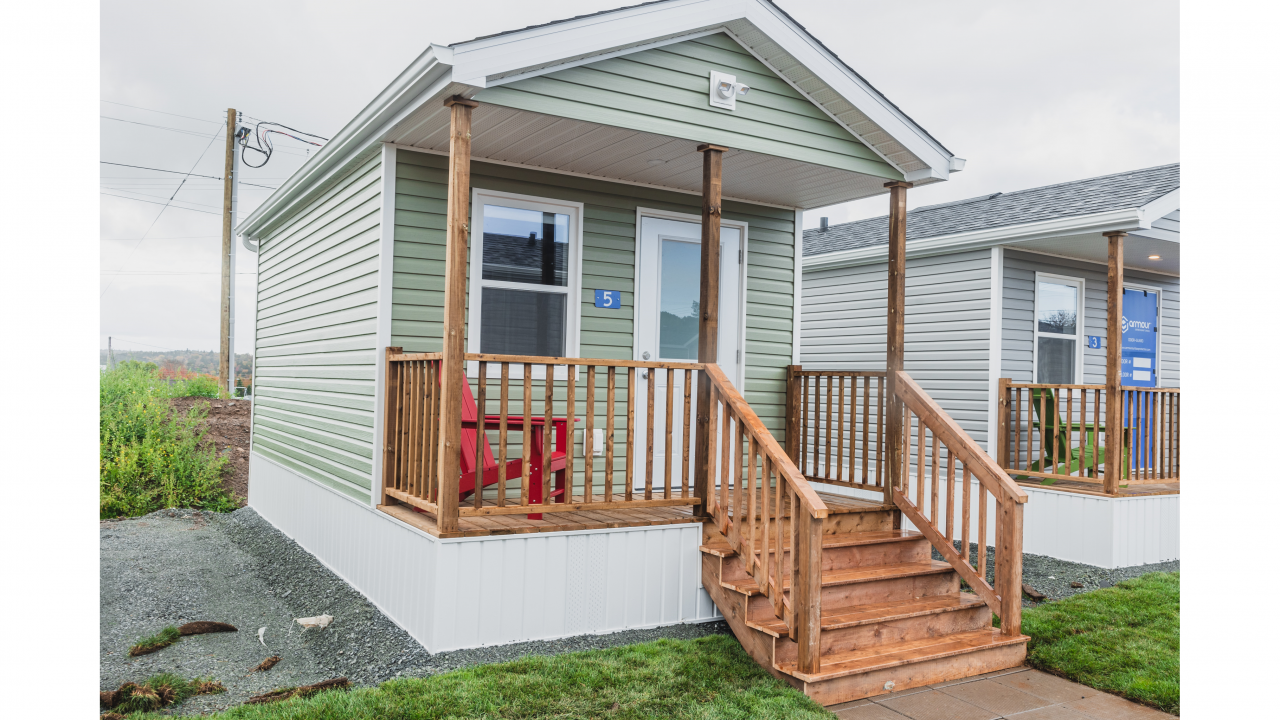 Photo of the exterior of a tiny home