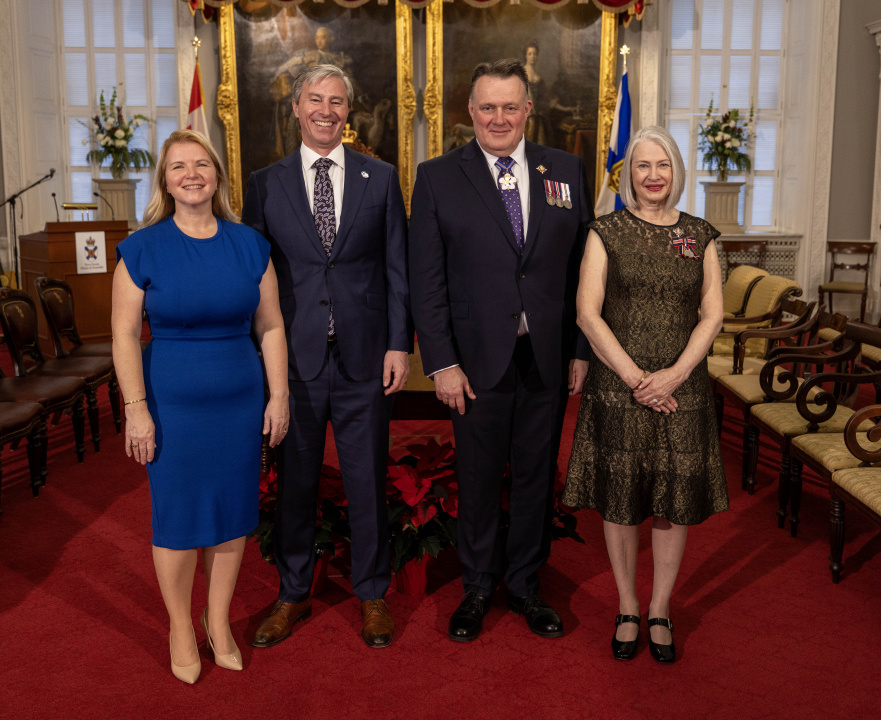 Photo of Premier Tim Houston and wife Carol and Lt.-Gov. Mike Savage and wife Darlene