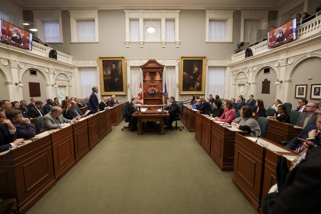 Photo of Speaker Danielle Barkhouse presiding over the House of Assembly