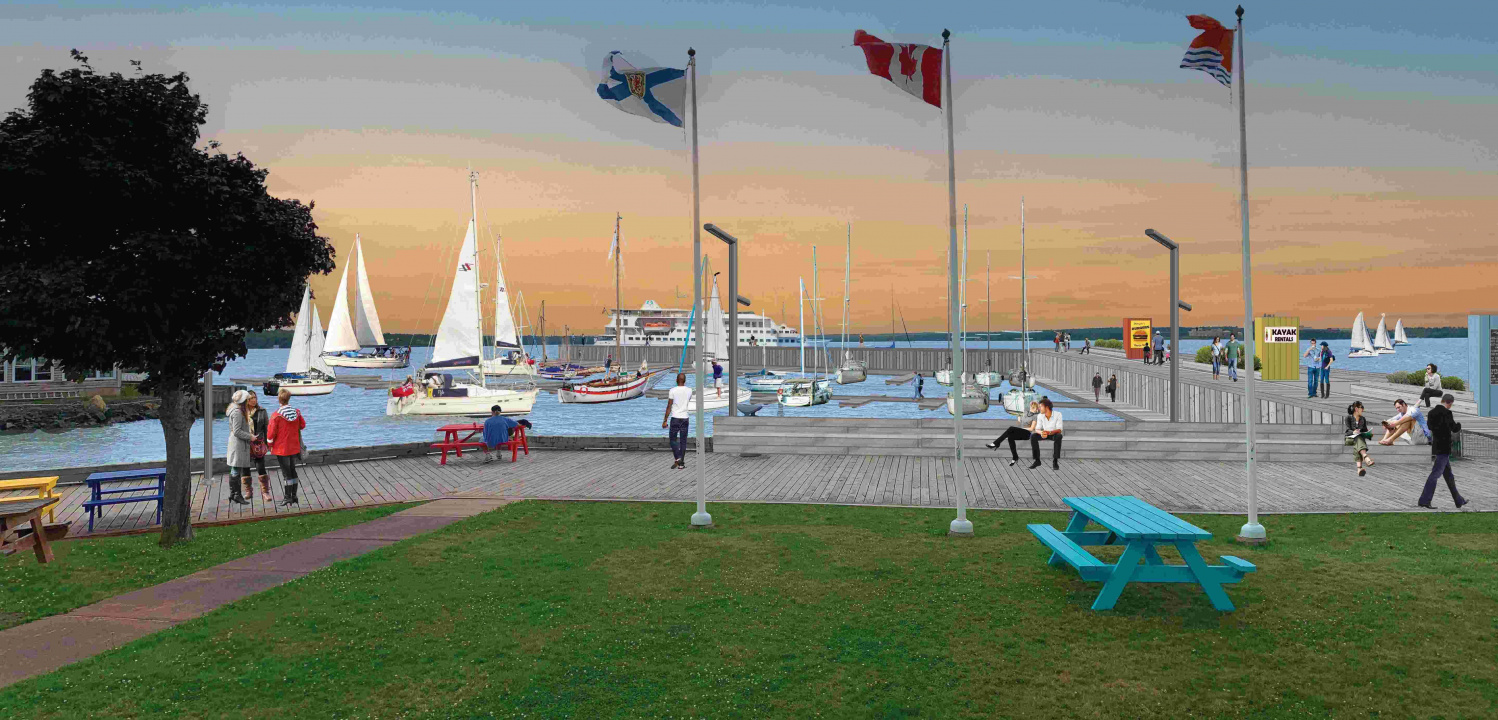A rendering of the improvements coming to the Market Wharf in Pictou.