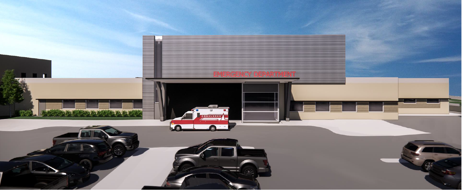 A rendering of the new healthcare development. (Public Works)