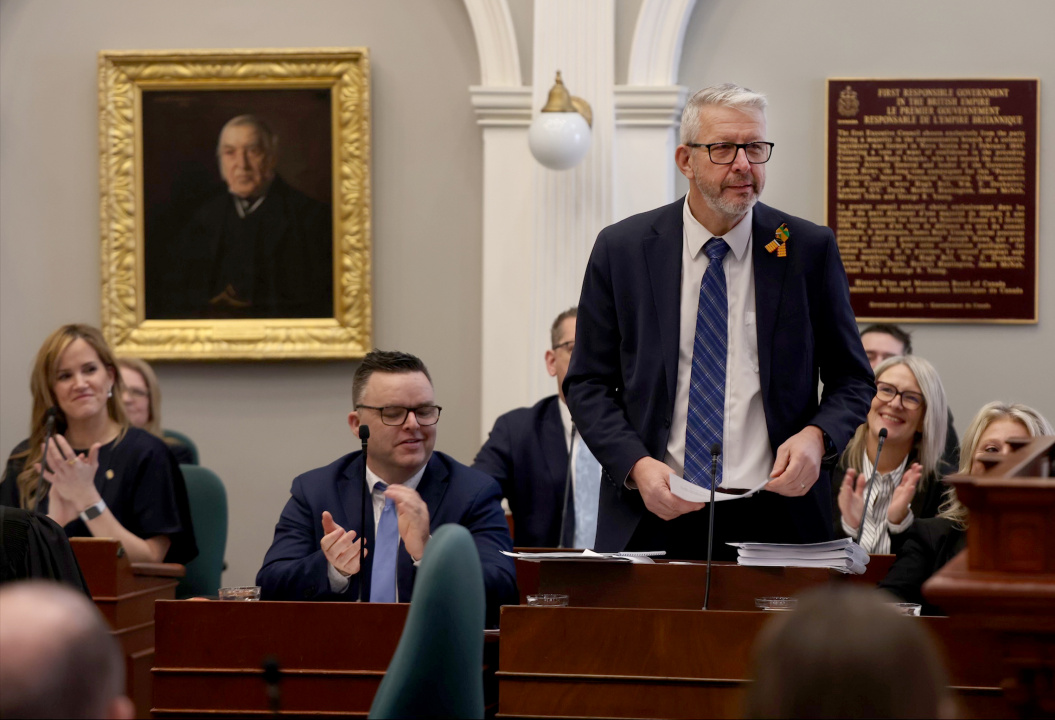 Finance and Treasury Board Minister John Lohr tables the budget