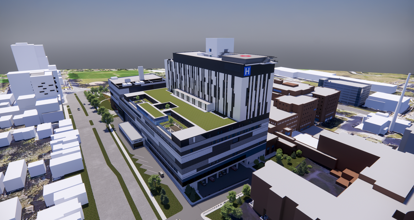 Rendering new Halifax Infirmary’s acute-care tower 