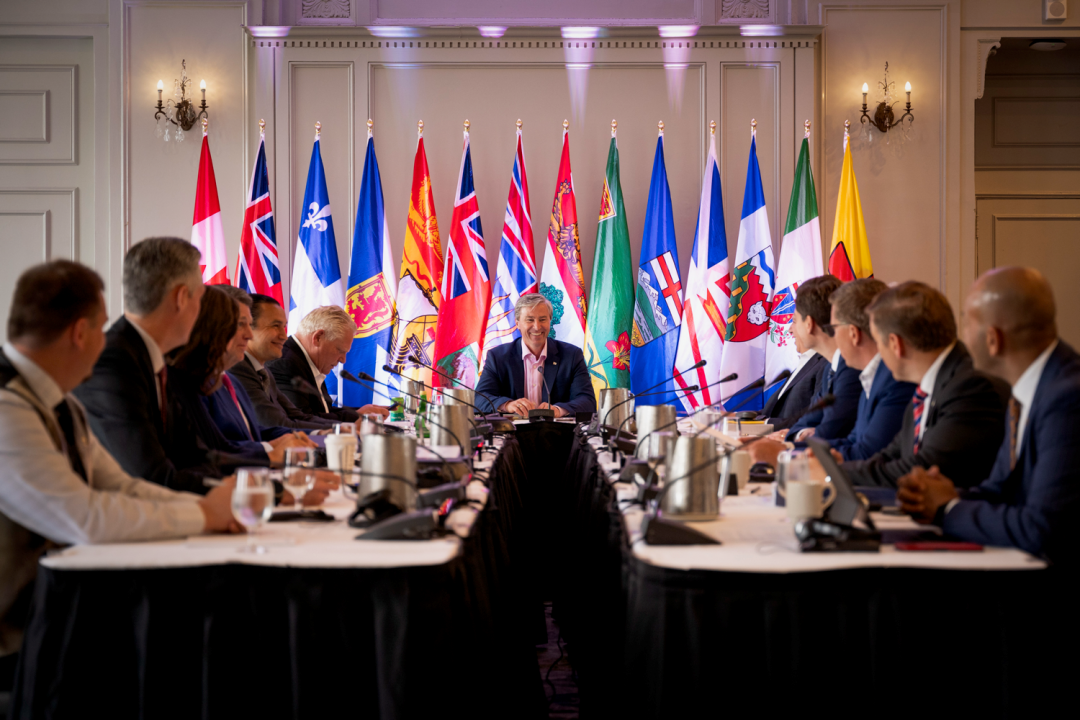 Premier Tim Houston chairing a meeting of premiers