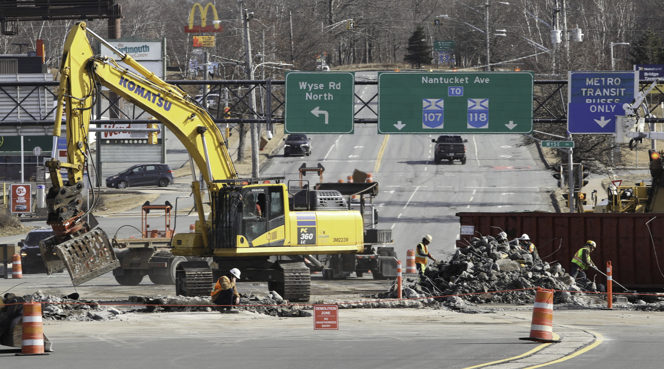 Work removing toll plazas at Angus L. Macdonald Bridge