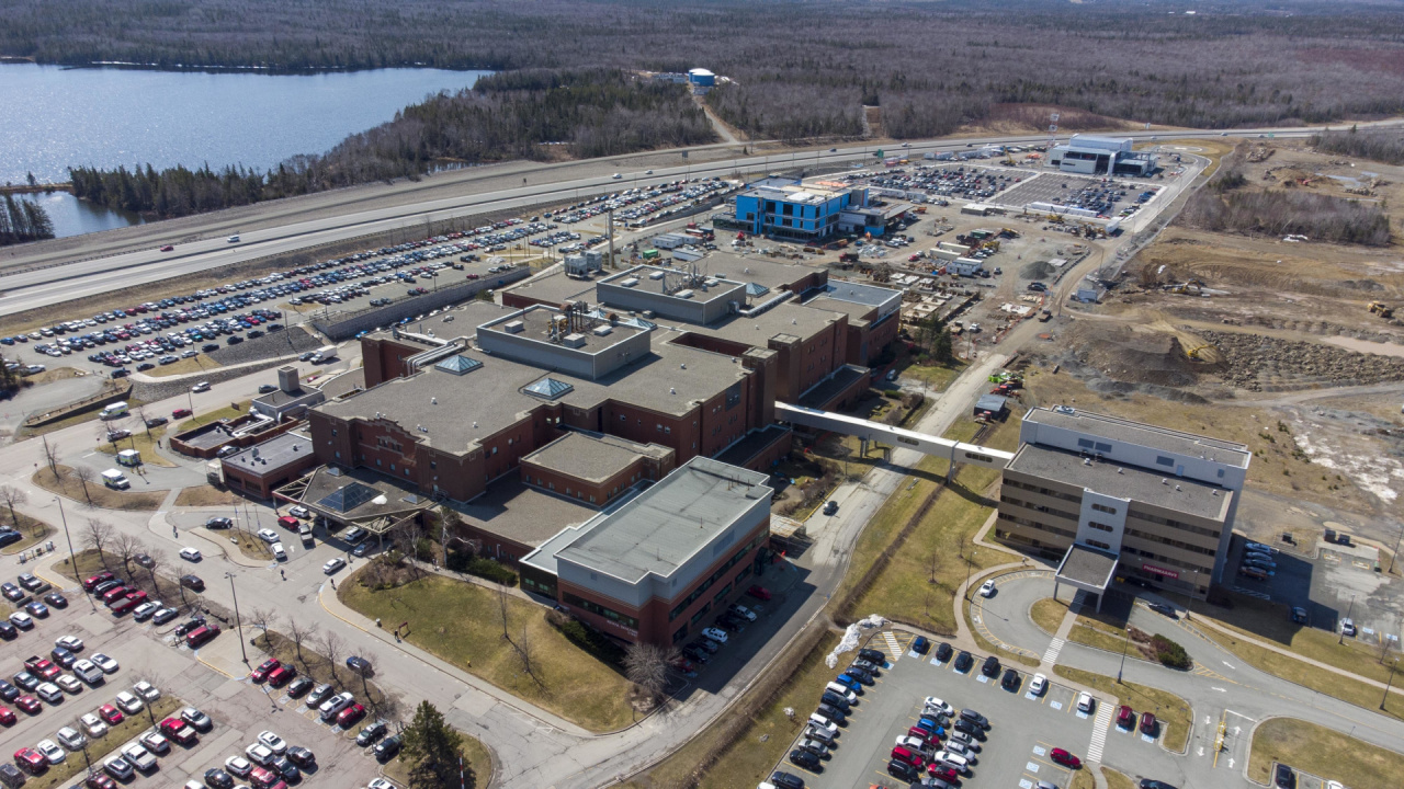 The Cape Breton Regional Hospital in Sydney, now being expanded, is shown in April 2023.