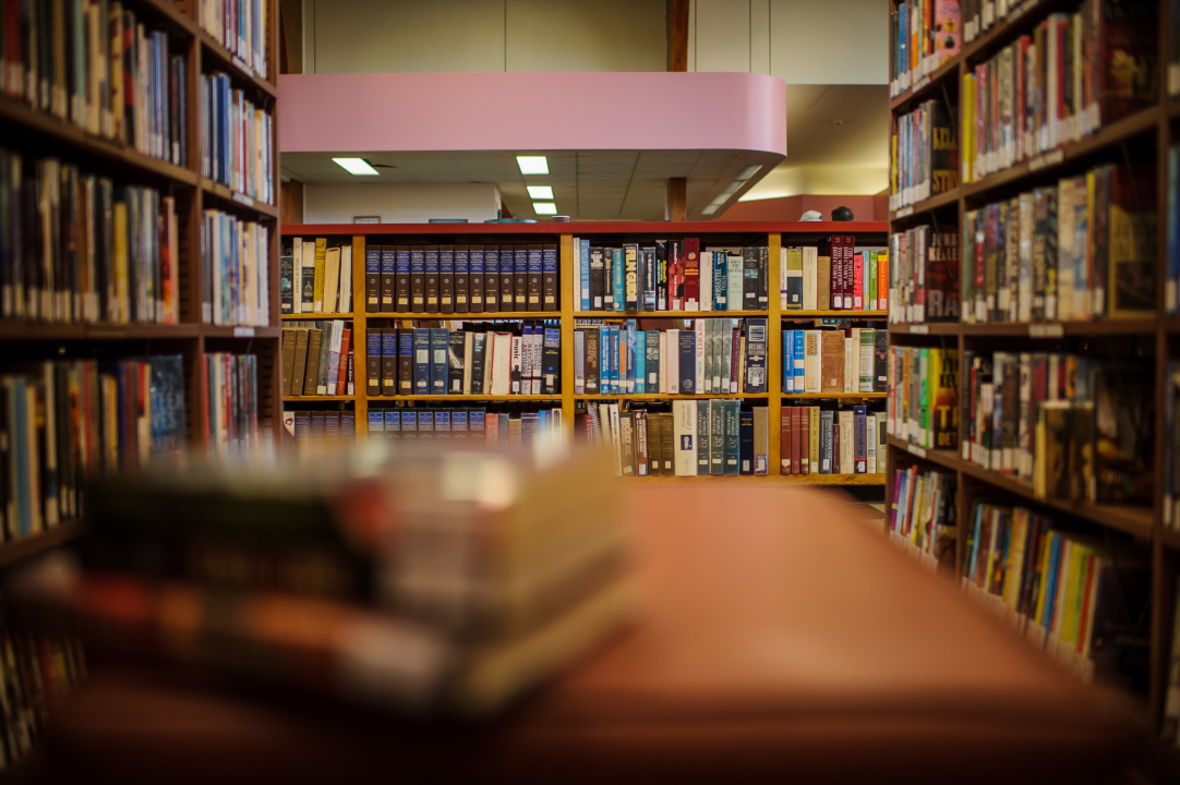 Books in a library