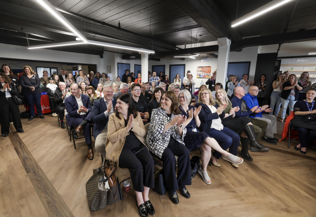 A crowd of people