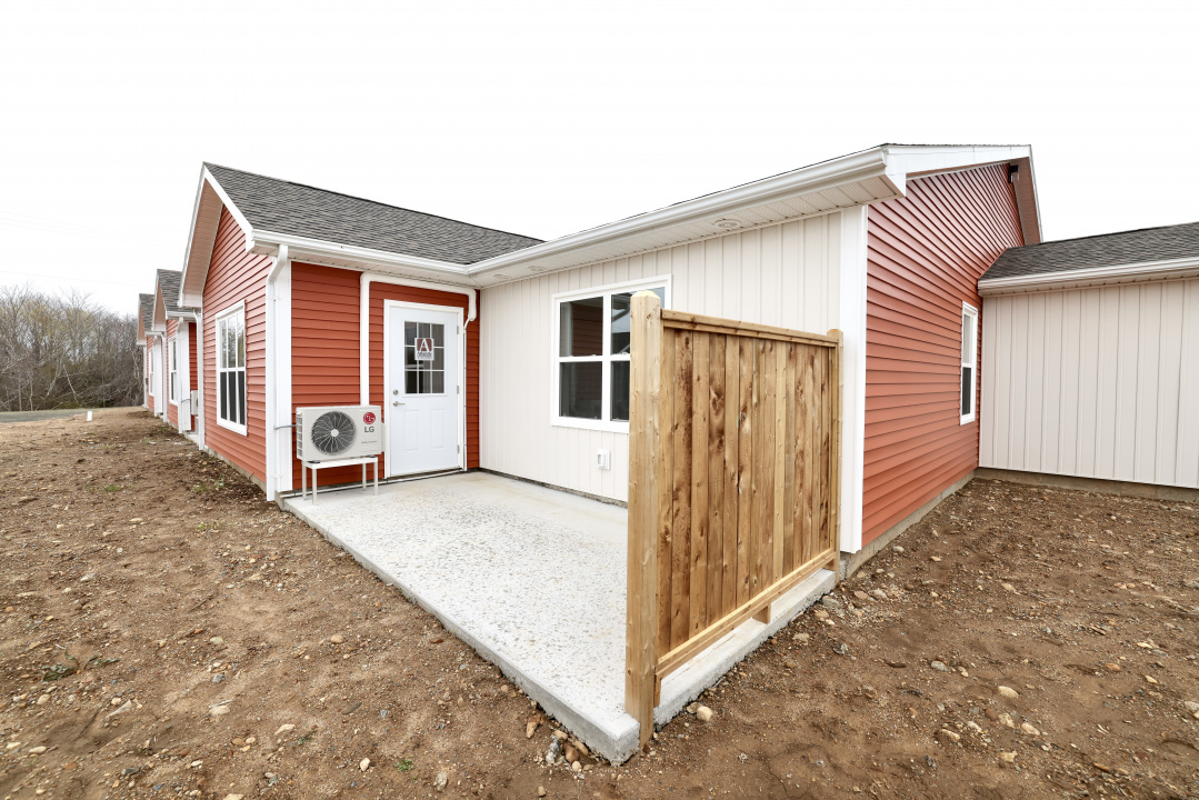 Exterior of one-storey housing development