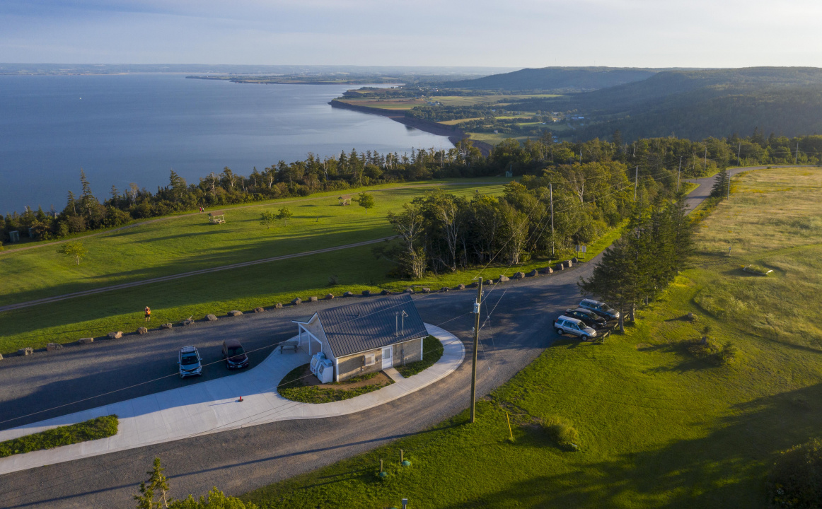 Aerial view of Blomidon Provincial Park.