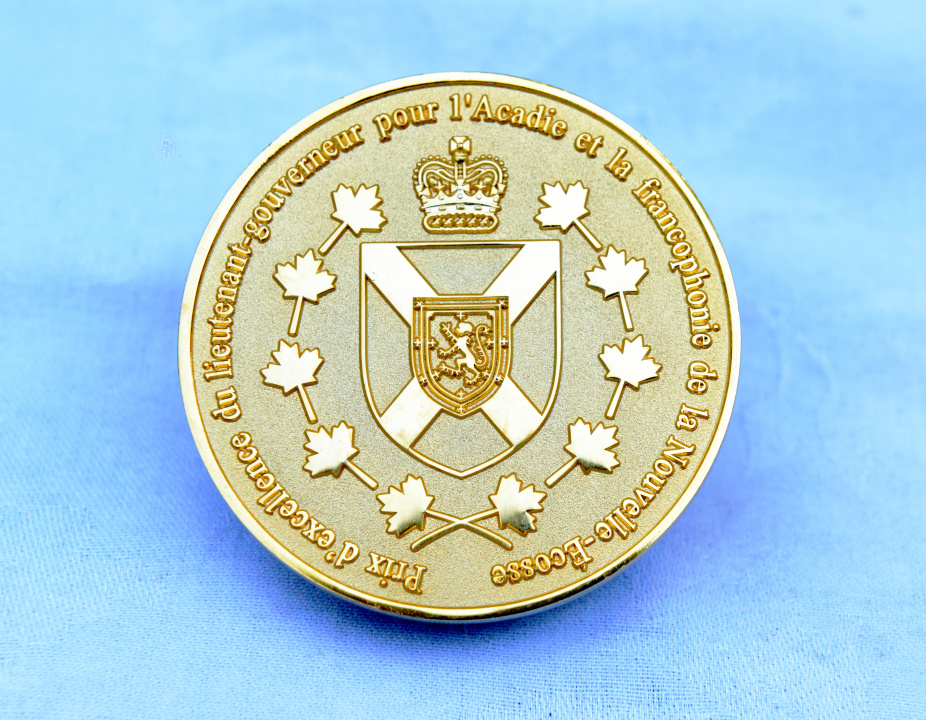 The Lieutenant-Governor's Award of Excellence for l’Acadie and Francophonie of Nova Scotia medal