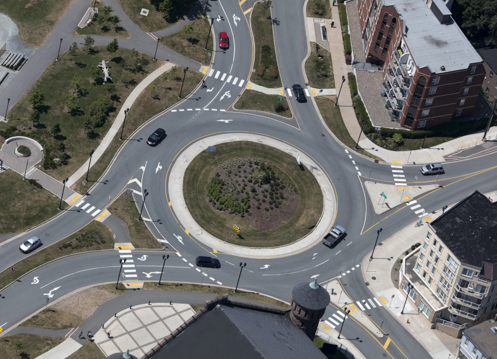 The roundabout in downtown Halifax.