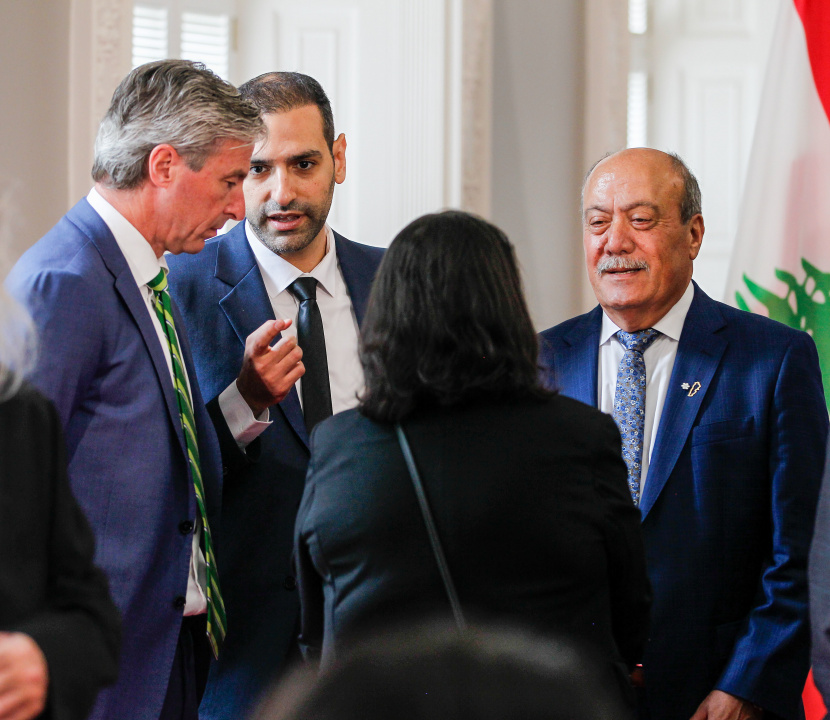 5842 – Premier Tim HoL-R: Premier Tim Houston, Dr. Mohammad Srour, and Honorary Consul of Lebanon in Halifax Wadih Fares.