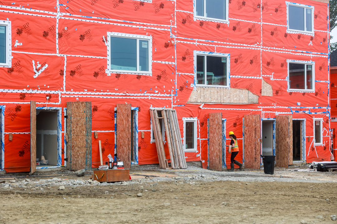 A housing construction site