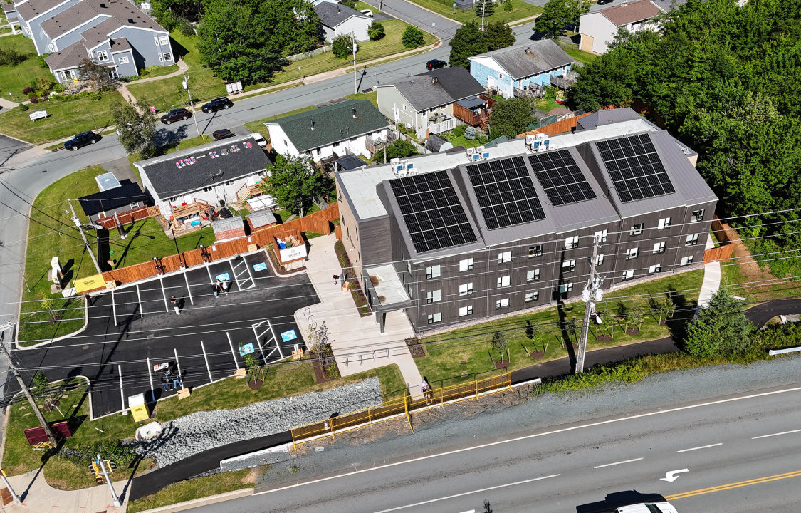 The Crosswoods is a new, 18-unit building in Cole Harbour, built by Rooted: Community Development Partners and funded by the Province.