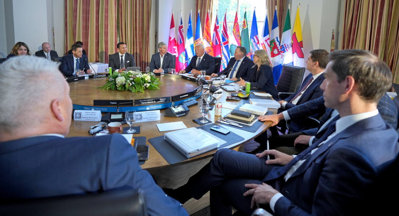 Canada's premiers around the meeting table.