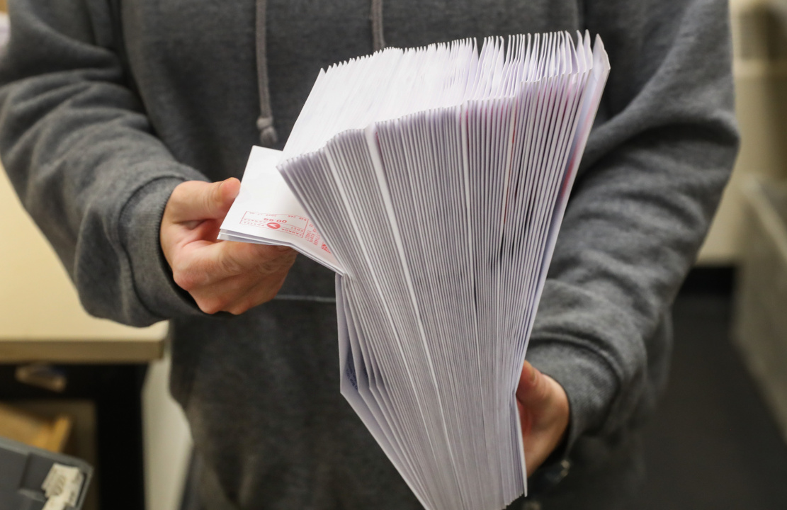 A stack of mail.