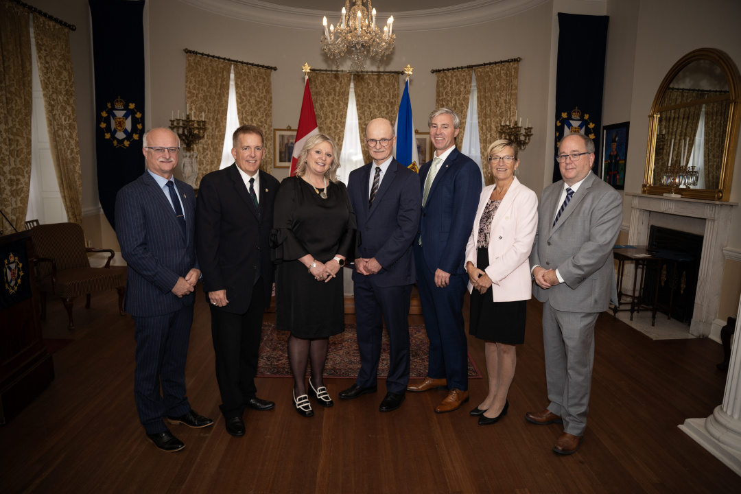 New cabinet ministers with Chief Justice Michael Wood.
