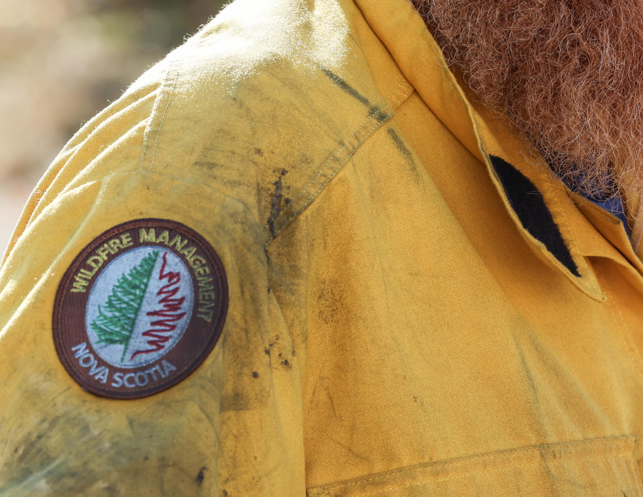 Shoulder patch with the words Wildfire Management Nova Scotia