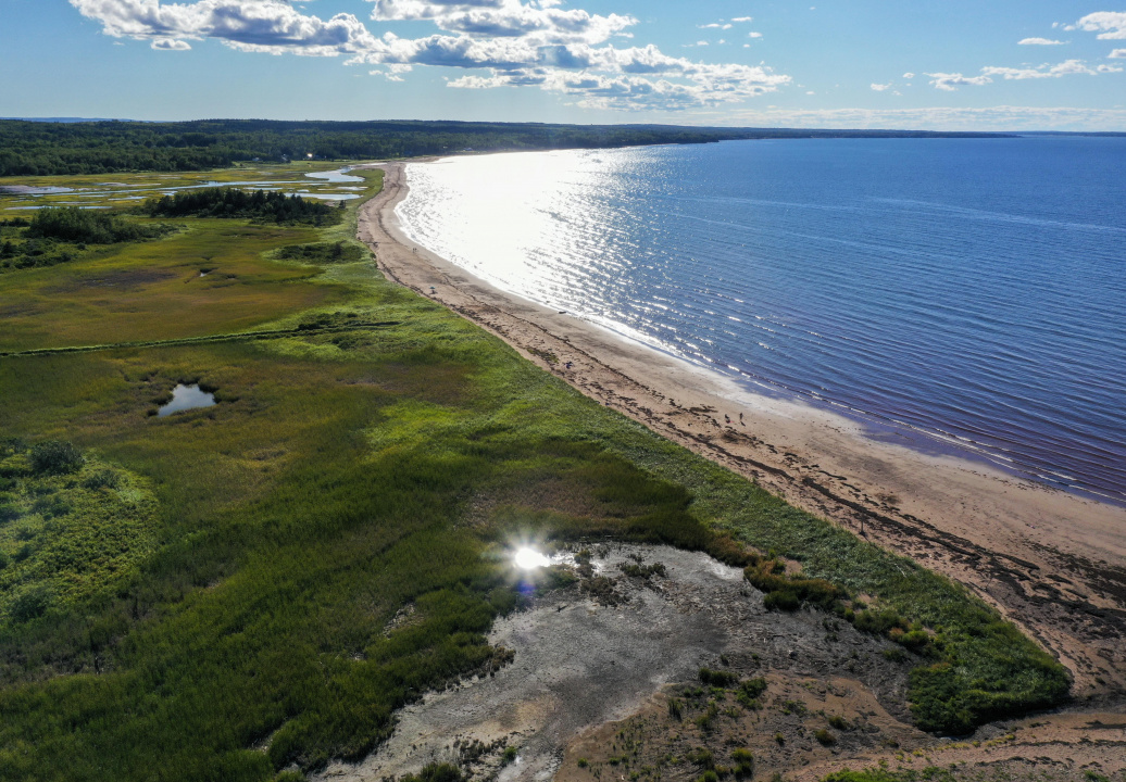 Aerial photo of a beach